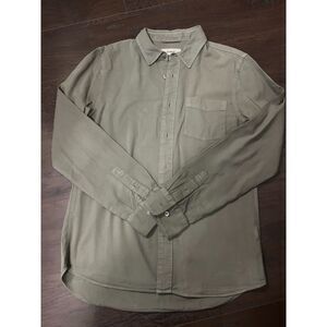 Buck Mason Button Down Shirt Forest Green Men's Small